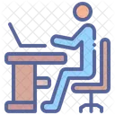 Office Laptop Desk Icon