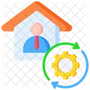Work From Home Home Repair People Icon