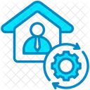 Work From Home Home Repair People Icon