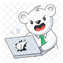 Work Frustration Job Frustration Angry Bear Icon