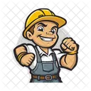 Hard Work Man Working Hard Icon