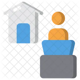 Work In Home  Icon