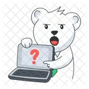 Work Issue Work Problem Bear Character Icon