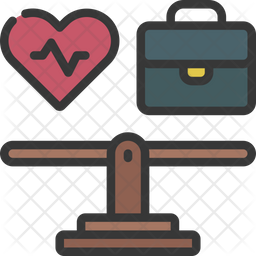 Work Life Icon - Download in Colored Outline Style