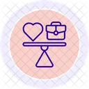 Work Life Balance Color Circle Icon Icon