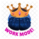 Work Mode Crowned Brain Icon