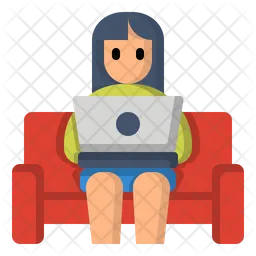 Work on a couch  Icon