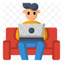 Work on a couch  Icon