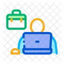Computer Worker Data Icon