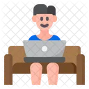 Work Worker Work From Home Icon