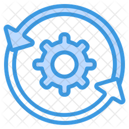 Work Process Icon - Download in Colored Outline Style