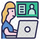 Work Remotely Remote Working Task Assignment Icon