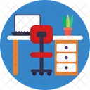 Work Station Furniture Table Icon