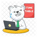 Work Timetable Job Timetable Office Schedule Icon