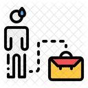 Workaholic Person Icon