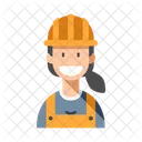 Worker Woman Constructor Icon