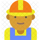 Worker Construction Helmet Icon