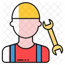 Worker Wrench Technician Icon