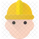 Helmet Worker Man Icon