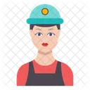 Worker Engineer Female Icon