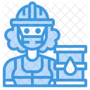 Worker Oil Refininery Occupation Icon