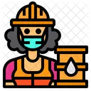 Worker Oil Refininery Occupation Icon