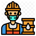 Worker Oil Refininery Man Icon
