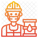 Worker Oil Refininery Man Icon
