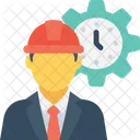 Worker Timer Labour Icon
