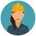 Construction Worker Woman Icon
