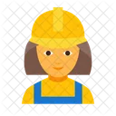 Construction Female Labor Icon