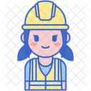 Worker Female  Icon