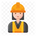 Worker Female Female Construction Icon