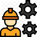 Worker Gear Labor Equipment Icon