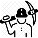 Worker Pickaxe Pitman Icon