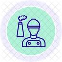 Worker In Factory Icon Line Icon Icon