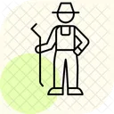 Worker In Farm Icon