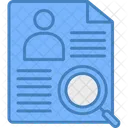Worker Search Candidate Resume Icon