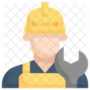 Worker with wrench  Icon