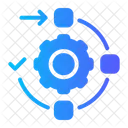 Workflow Arrows Cogwheel Symbol