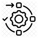 Workflow Arrows Cogwheel Icon