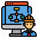 Computer Engineer Workflow Icon