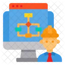 Computer Engineer Workflow Icon