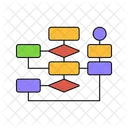 Workflow Diagramm Flussdiagramm Hierarchie Icon