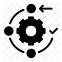 Workflow Arrows Cogwheel Icon