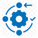 Workflow Arrows Cogwheel Icon