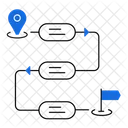 Workflow Process Mapping Task Management Icon
