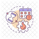 Workflow Time Management Business Icon