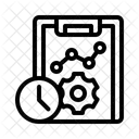 Workflow Optimierung Zeiterfassung Zeitmanagement Icon