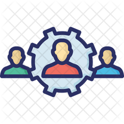 Workforce Management Icon - Download in Colored Outline Style
